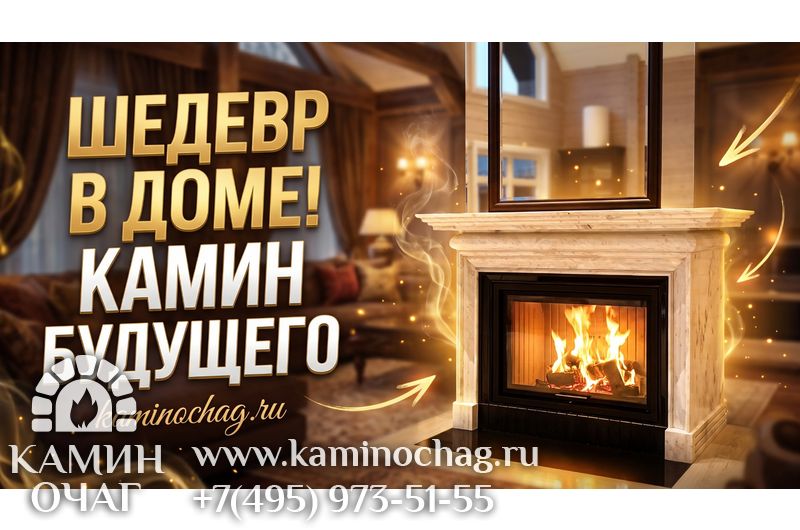 Каминная облицовка из мрамора и зеркал
