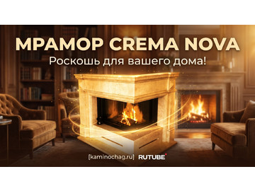 Каминная облицовка из мрамора Marble Crema Nova