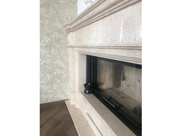 Каминная облицовка из мрамора Marble Crema Nova