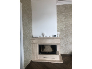 Каминная облицовка из мрамора Marble Crema Nova